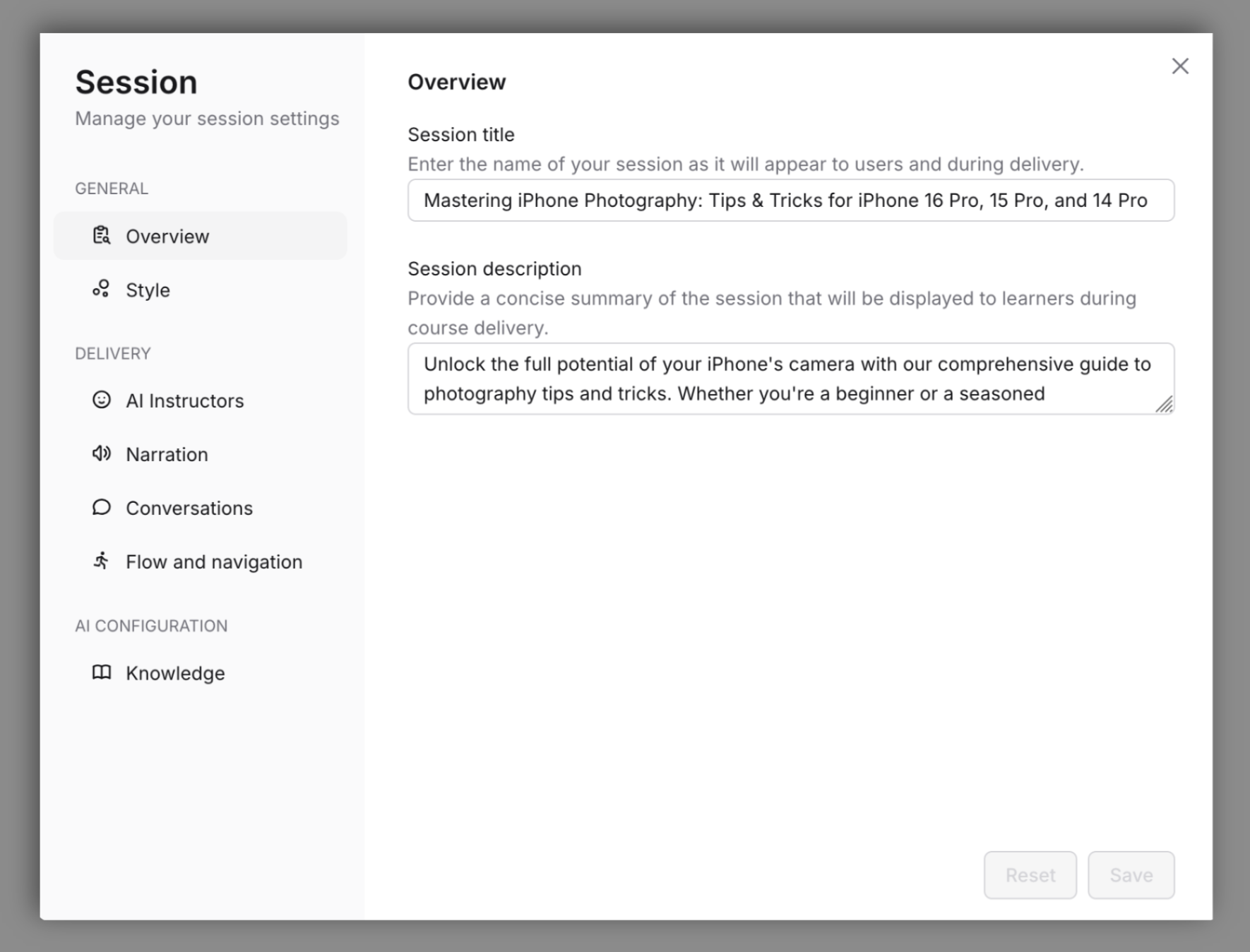 Documentation screenshot