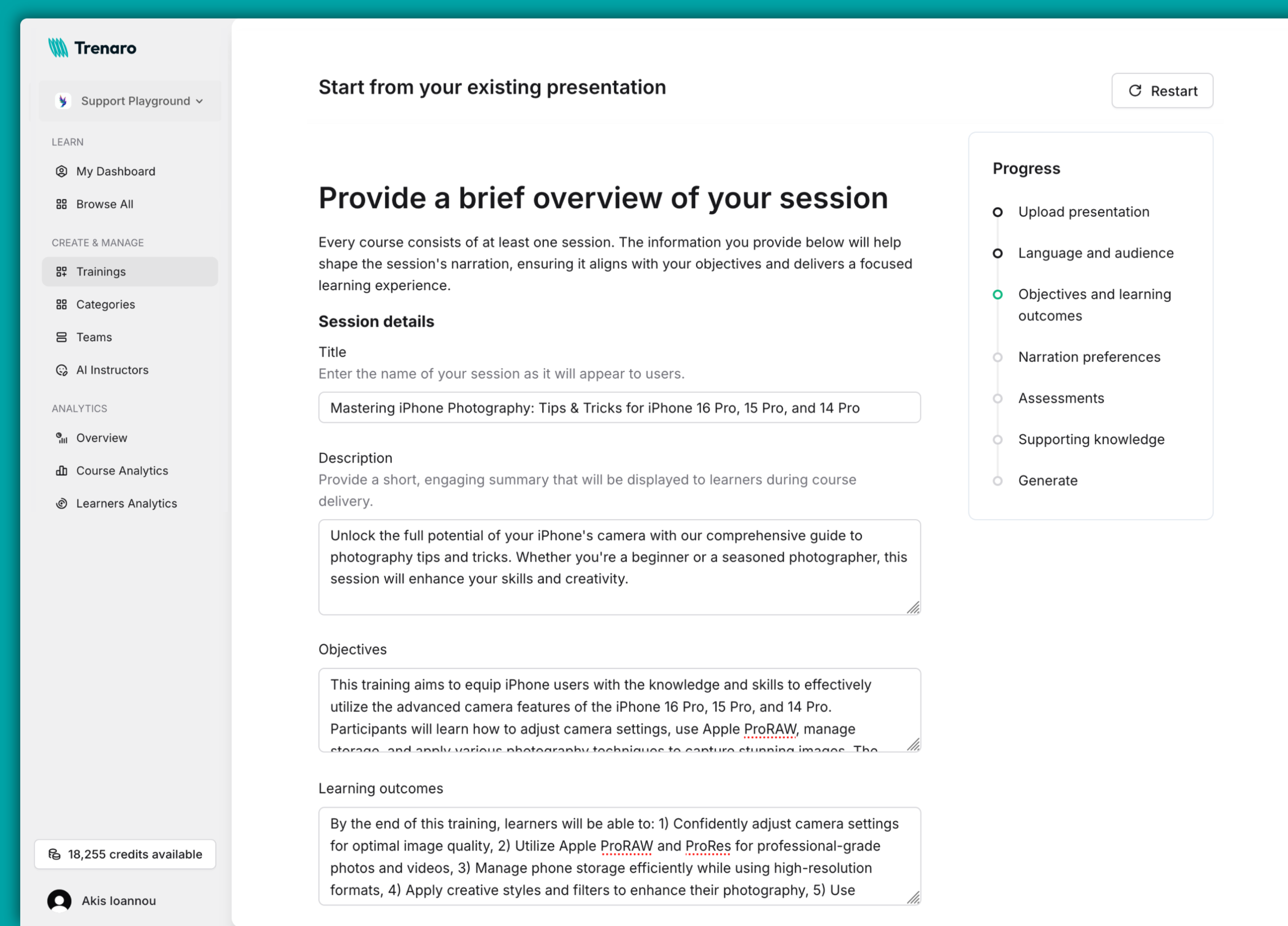 Documentation screenshot
